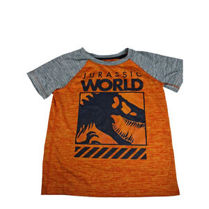 JUMPING BEANS' Jurassic World DINOSAUR SHIRT SIZE 6 ORANGE/GRAY